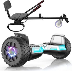 2. SISIGAD Hoverboard with Seat Attachment Combo