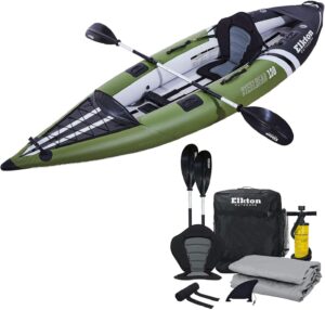 2. Elkton Outdoors Steelhead Inflatable Fishing Kayak