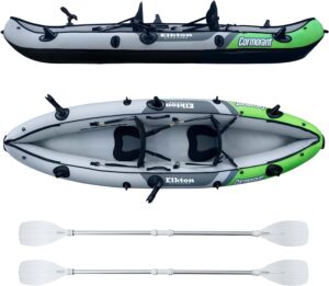 7. Elkton Outdoors Cormorant 2 Person Inflatable Fishing Kayak