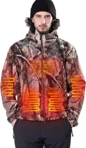 1. DEWBU Heated Jacket Winter Outdoor