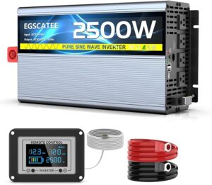 6. EGSCATEE 2500W Pure Sine Wave Inverter