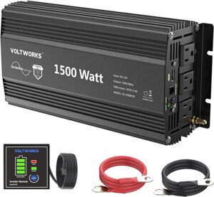 8. VOLTWORKS 1500W Pure Sine Wave Inverter