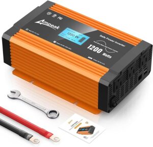 9. Ampeak 1200W Pure Sine Wave Inverter